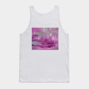 Abstract Oil Painting 3c3 Ametyst Fuchsia Lilac Tank Top